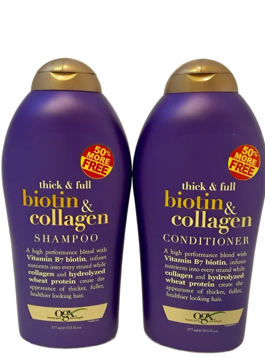 OGX%20Thick%20Full%20Biotin%20&%20Collagen%20Sulfate-free%20Shampoo%20and%20Conditioner%20Set%2050%25%20More%20Free%20Bottle%20577ml%20-%20Image%202
