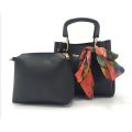 Girls and Ladies Soft Shoulder Handbag with Mini Side Pouch and Long Strap 7 x 7.5 x 3.5 Inch. 