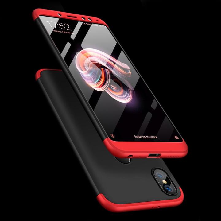 Xiaomi Redmi Note 5 Pro GKK 3 in 1 Case Matte 360 All-Around Protection Slim Hard Back Cover