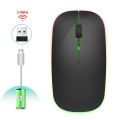 HXSJ M40 2.4GHZ 800,1200,1600dpi Third Gear Adjustment Colorful Wireless Mouse USB Rechargeable. 