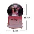 valentine day gift for lover Couple Music Crystal Ball Beautiful Multifunctional Snow Globe Creative Snow Spraying Sky City Luminous Music Box For Gifts. 
