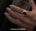 New Stylish Signet Rings for Men, Male Pinky Ring with Tiger Eye Stone Agate ,Gold Color Stainless Steel Metal Jewelry Not Fade. 