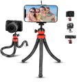 Portable Flexible LARGE 10inch Octopus Stand Gorilla tripod  for Digital Cameras, Mobiles & DSLR With mobile Holder. 
