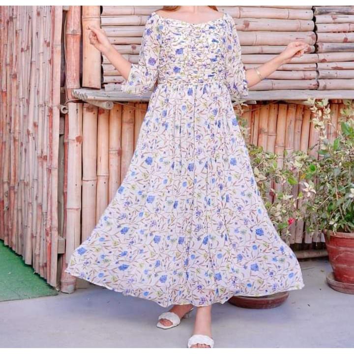 PARTY WEAR CHIFFON MEXI  (ONLY MAXI) CHIFFON MEXI DRESSES FOR WOMEN