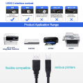 Printer cable USB A to USB Type B 2.0 100 % Branded Cable Type C Printer Scanner Cord Compatible for MacBook Pro, HP Canon Printers and More (4FT, Black). 