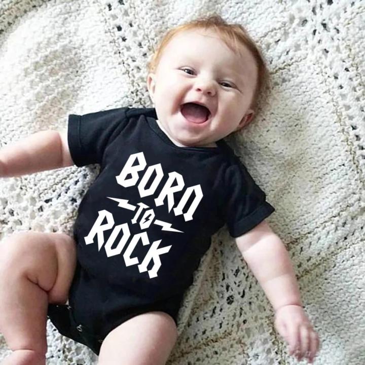 Urodzony w skale noworodek z krótkim rękawem bawełna Body dziecięce śliczny kombinezon niemowlęcy kombinezon niemowlęcy strój niemowlęcy Body Rock