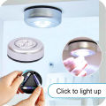 Mini LED Wall Light For Kitchen Cabinet Touch Lamp With Sticker 3 Lights Night Light. 