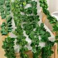 pack of 12 Artificial Plants Rattan Creeper Green Leaf Ivy Vine For Home Wedding Decor. 