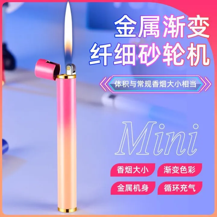 Xiaohongshu%20Douyin%20Online%20Influencer%20Same%20Ultra-Fine%20Grinding%20Wheel%20Lighter%20Mini%20Smoke%20Type%20Compact%20Cigarette%20Lighter%20Gift%20for%20Boyfriend%20-%20Image%203