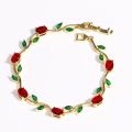 Tulip Bracelet for Girls & Women, Elegant Flower Charm Bracelet, Korean Style Jewelry, Tulip Hand Bracelet for Women, Fashion Floral Charm Jewelry Gift, Tulip Flower Bracelet, Premium Flower Bracelet for Girls. 