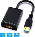 USB 3.0 to HDMI Adapter, 1080P Full HD Video and Audio Multi Monitor Graphics Converter Adaptor for Laptop/PC/Projector/HDTV Compatible with Windows XP 7/8/8.1/10 (VISTA & NO MAç). 