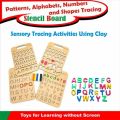 Kids Wooden Stencils Drawing and Puzzle Kit Best Learning Toy For Kids Pack of 12. 