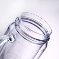 Double Wall Insulated Plastic Mason Jar Tumbler Mug with Striped Straw. 