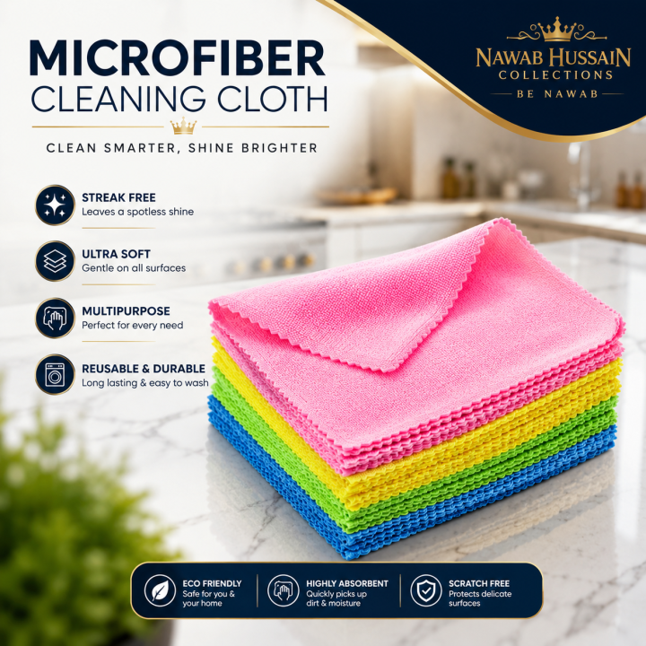Imported Microfiber Cleaning Cloth Pack of 80 pcs for Eyeglasses & Glass, Camera Lens, Cell Phones, Laptops, LCD TV Screens and All Lenses