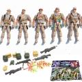 5 Pcs - Military Force Action Figure Toys Set - Army Man Soldier War Toy For Kids Boys Girls - Soldiers. 