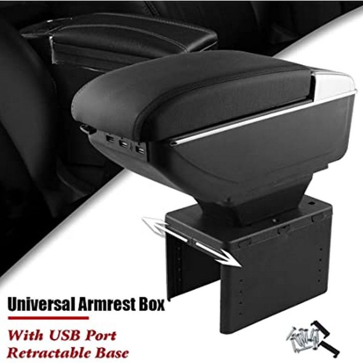 CAR UNIVERSAL ARMREST/CONSOLE BOX WITH MULTIPLE USB CHARGING PORTS ...