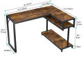 L Shaped Desk, 56” Reversible Corner Desk, Large Industrial Computer Desk, Home Office Workstation, Gaming Desk. 