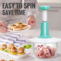Manual Hand Operated 1500ML Chopper Pump Action With Free 3 Blades Food Processor Portable Container And Easy To Clean Kitchen Gadget.. 