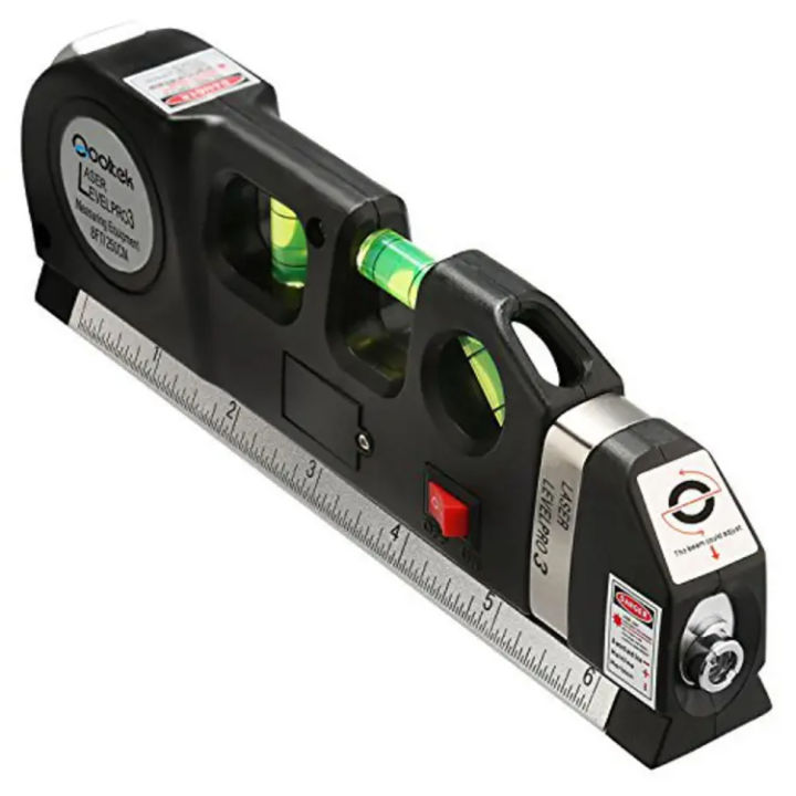 5 in 1 Multi Purpose Laser Level Pro 3, Laser Leveler With Measuring Tape & Laser Beam, High Quality