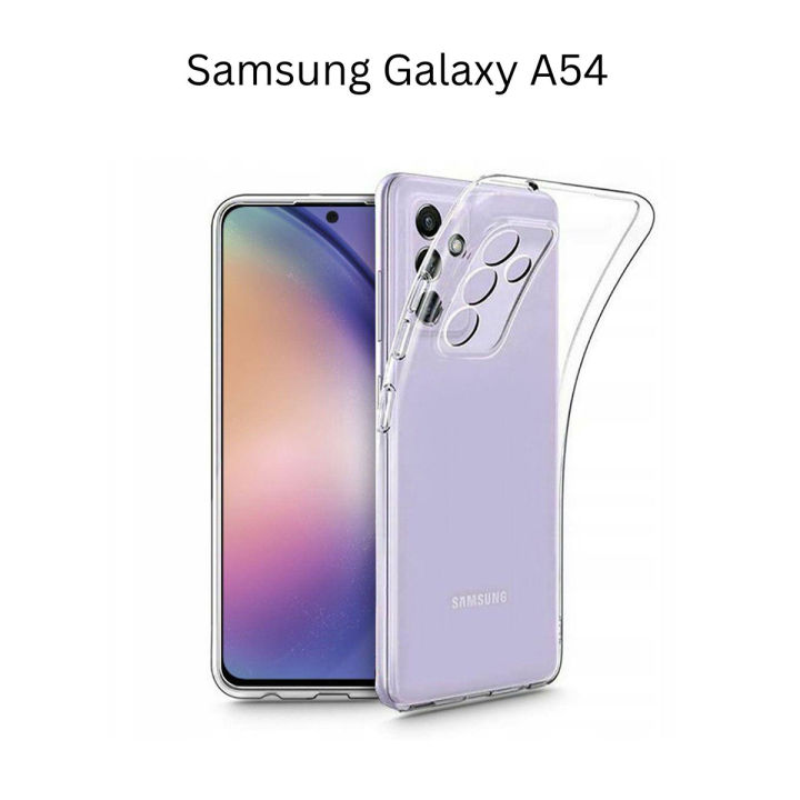 Samsung Galaxy A54 Cover Soft Design Transparent Shockproof Silicone Clear  Case with Anti Shock Drop Resistance Crystal Clear Back Cover Case with