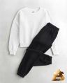 Winter  Sweatshirt And Trouser Casual Loose Fleece Pullover Tracksuit For Women And Girls. 