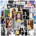 25PCS Singer Lana Del Rey Stickers Born To Die Honeymoon Paradise for Laptop Luggage Car Skateboard Helmet Waterproof Decals. 