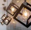 New 8x8 inches Square Cube Hanging Light, Ceiling Light, Ceiling Lamp,  Pendant Lamp, Pendant Light For Home, Office, TV Lounge, Bed Room, Led Light, Led Bulb, Filament Bulb ( BULB NOT INCLUDED). 