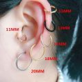 1Pair Retractable Earrings No Need Piercing Men Women Classic Hip-hop Hoop Earrings Kolczyki Jewelry. 