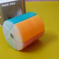 Rubiks Cube Cylinder-with Star Shape up side- A Challenging Clinder Cube With All New Attractive Colour "Frosted Inside" Sleek Design Light weight 88 Gm Smooth Turning. 