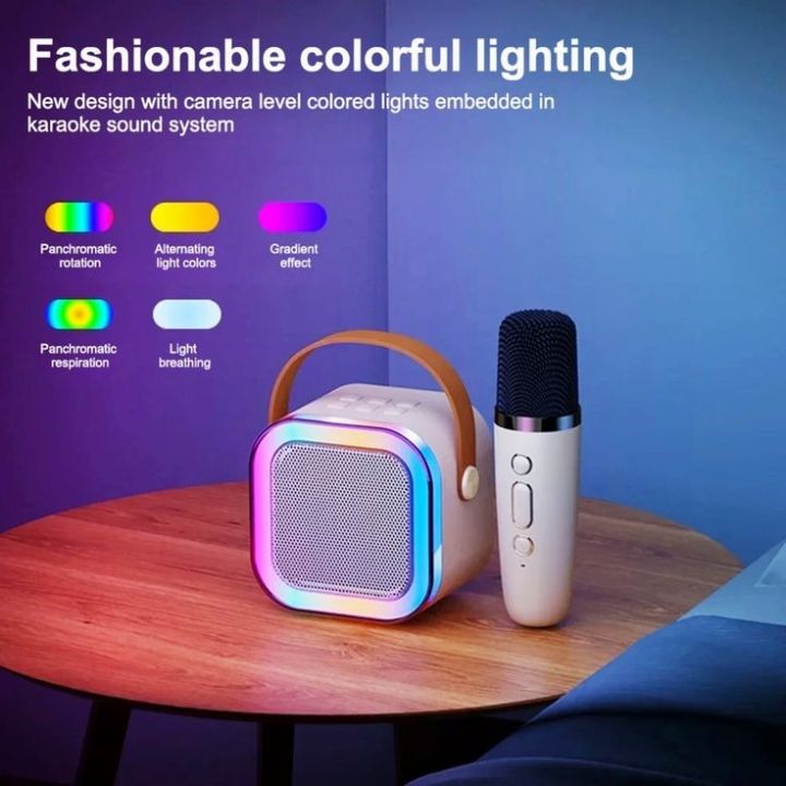 Portable Karaoke Bluetooth Speaker with Wireless Microphone ...