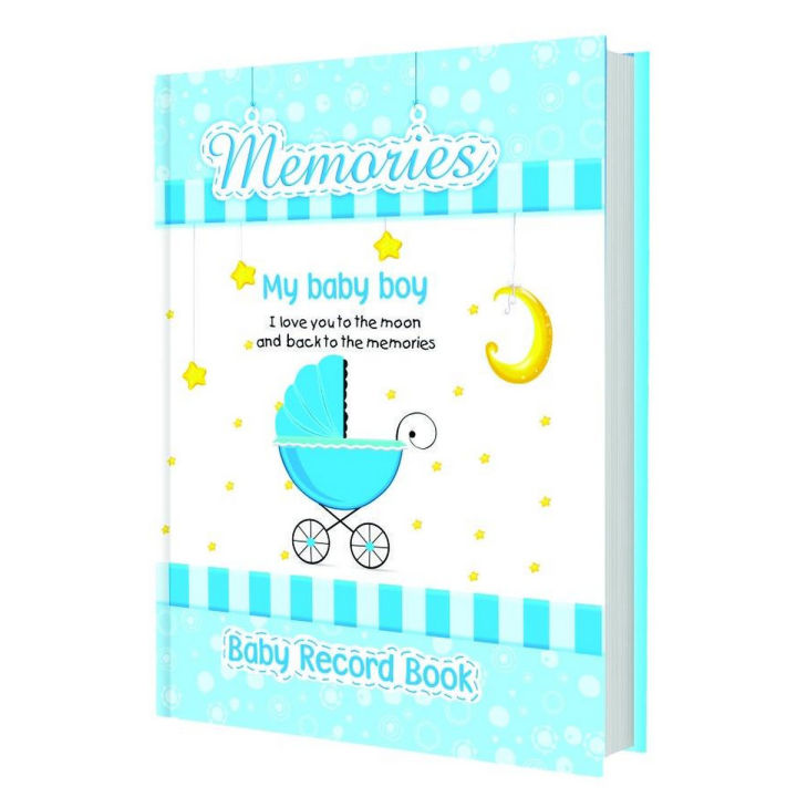 Baby Boy Record Books - Memory Book for Boy - English My First Picture Book (Blue)