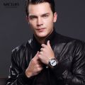 Megir brand fashion business, luxury, quartz, military timepiece, waterproof, men's watch. 