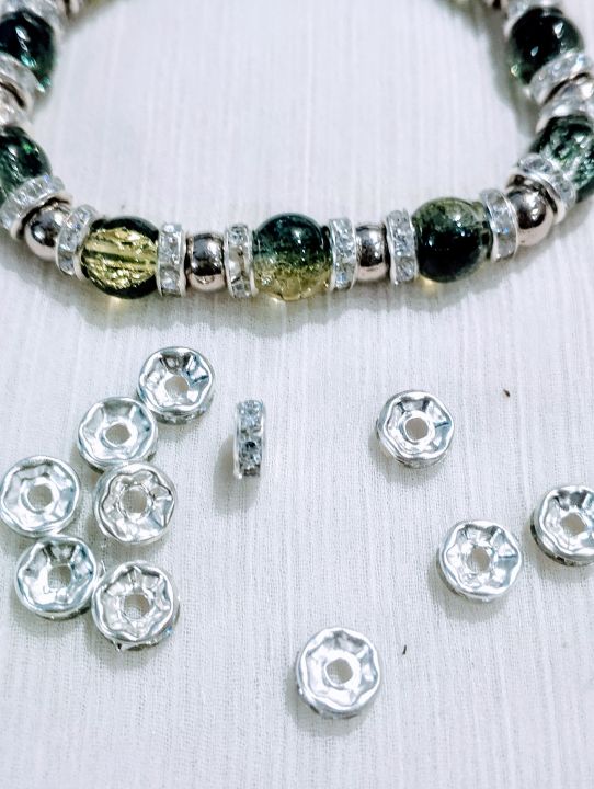 150Pcs%206mm%20Silver%20and%20Golden%20Rhinestone%20Round%20Spacer%20Beads,%20Charm%20Beads%20For%20Making%20Jewelry%20Decorative%20Beads%20with%20Artificial%20Crystal%20for%20DIY%20Jewelry%20Making,%20Bracelet%20and%20Necklace%20Beading%20Accessories%20-%20Image%207