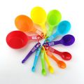 Plastic Measuring Cups and Spoons Multicolour 9-Piece Set, 4 Cups and 5 Spoons for Kitchen. 