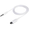 USB Type C to 3.5 mm Aux Cable for Headphones, Cars Pre Aux or Other Uses 4 Feets White. 
