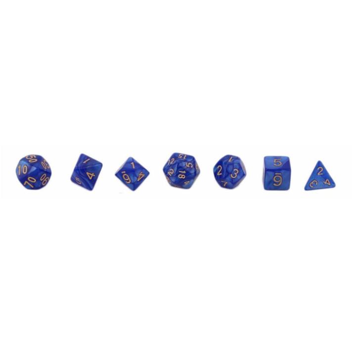 7Pcs Polyhedral Numbers Dice for Dungeons Dragons Table Board Game