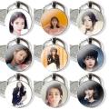 Cartoon Design Fashion Creative Kpop IU Girls Glass Cabochon Keychain Pendant Car Key Chains Handmade. 