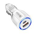 Car USB Charger Quick Charge 3.0 QC 3.0 2.0 Fast Charging Adapter Dual USB Car-Charger For All Mobiles White. 