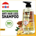WBM Anti Hair Loss Shampoo Ginger & Cinnamon - 500ml | Hair Shampoo for Women | Nourishing Hair Care. 