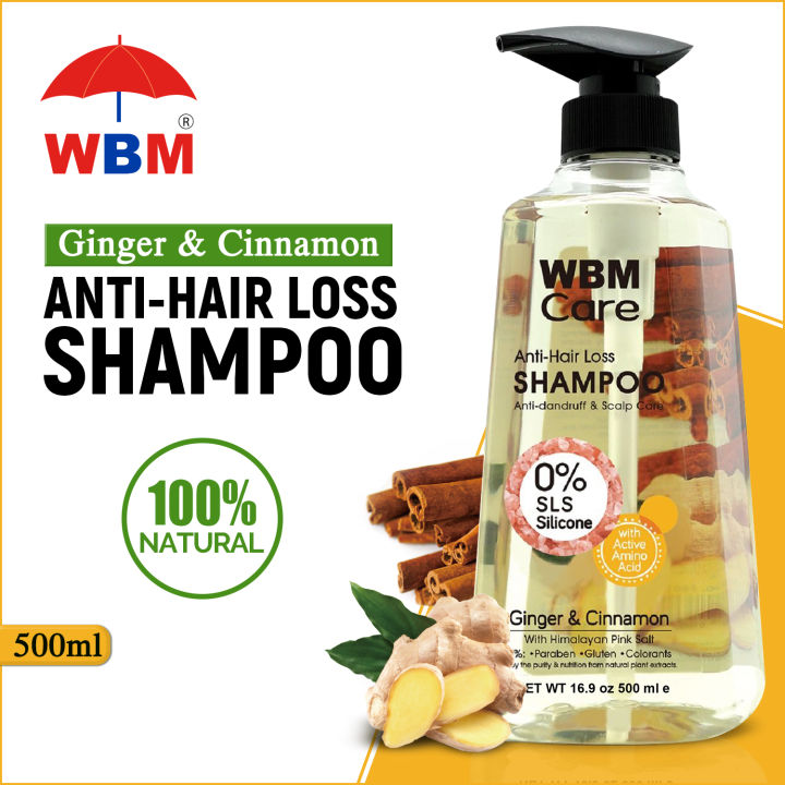 WBM Anti Hair Loss Shampoo Ginger & Cinnamon - 500ml | Hair Shampoo for Women | Nourishing Hair Care