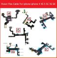 Genuine Mute Volume Power Flex Cable for iPhone 4 4S 5 5S 5C SE Volume power switch on/off button flex ribbon replacement parts. 