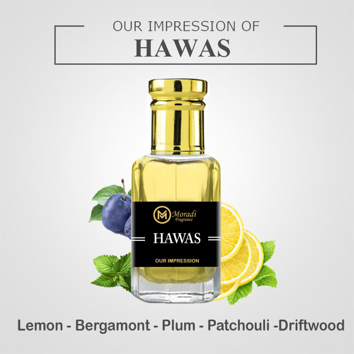 Moradi Hawas Impression Attar for Men Long Lasting Perfume Fragrance Oil