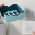 Double Layers Soap Holder Wall Mount Soap Dish Stick-on Soap Saver With Drain. 