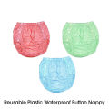 Pack of 6 Pcs Set - Reusable Waterproof Plastic Button Nappy and Premium Quality Towel Nappy Cloth Diaper - For Kids Boys Girls and New Born - Washable Reusable Waterproof Plastic Towel Nappies Diapers For Baby Babies Newborn - 0 Month to 12 Month. 