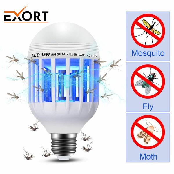 EXORT Mosquito Killer Bulb UV Light Mosquito Killer 2 in 1 LED Bulb Energy Saver 15W LED Light Mosquito Killer Lamp