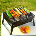 Folding Portable Charcoal Grill – Stainless Steel Mini BBQ Grill for Outdoor Cooking, Camping, Picnics, Beach, Tailgating, Compact & Easy to Carry. 