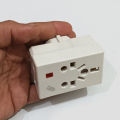 High Quality Multi Plug Travel Adapter with Fuse & Indicator Light Different Design US AU UK EU Base Socket Plug Round and Flat Pins Power Plug Light  Plug Multi Shoe Switch Socket (Round and Flat Pins) Multi Plug. 