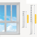 Adjustable AC Window Lock Bar, Small Window Security Bars A. 