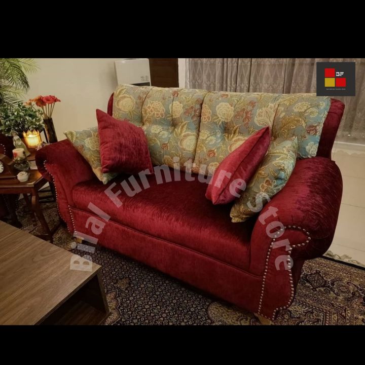 7%20Pcs%20Fabric%20Stylish%20Sofa%20Set%20in%20Maroon%20-%20Image%203