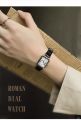 Vintage Small Dial Women's Watch Niche High-grade Leather Small Square Watch Light Luxury Temperament Quartz Watch. 